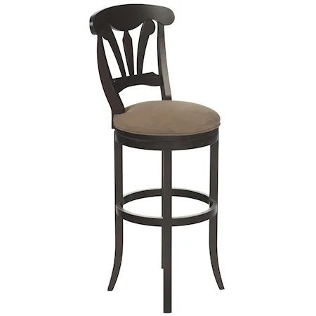 Customizable 34" Upholstered Swivel Stool